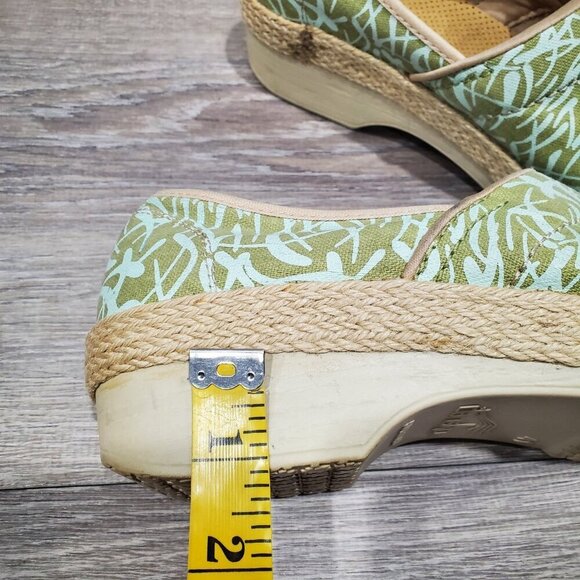 Dansko Women's Victoria Vegan Green Grass Canvas Classic Clogs Sz 41 US 10.5-11 - Picture 11 of 15